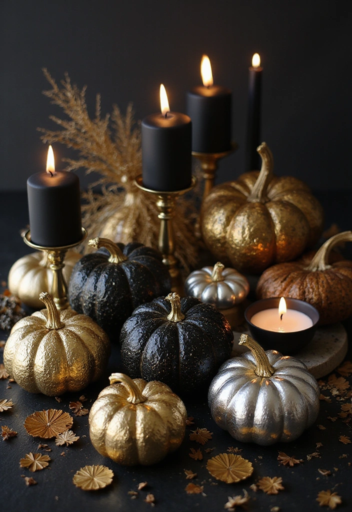15 Seasonal Halloween Decor Trends You Can't Miss This Year (Get Inspired!) - 9. Metallic Accents