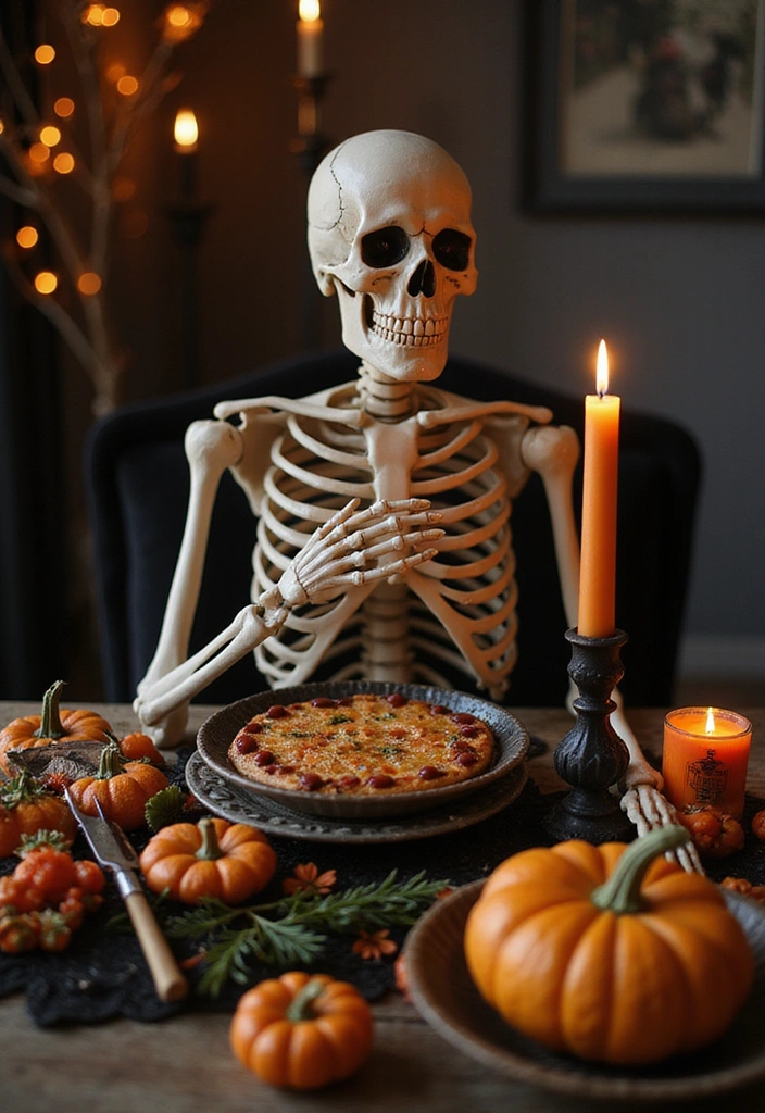 15 Seasonal Halloween Decor Trends You Can't Miss This Year (Get Inspired!) - 4. Skeleton Accents